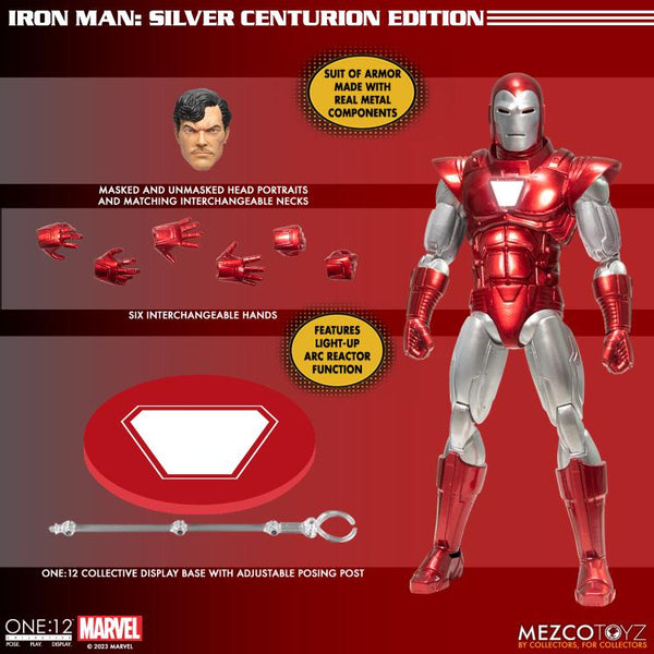 Mezco One:12- Iron Man (Sliver Centurion) *Pre-order*