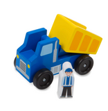 Melissa & Doug - Classic Wooden Toy - Construction Vehicle Set