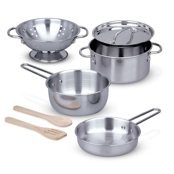 Melissa and Doug - Stainless Steel Pots & Pans