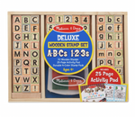 Melissa and Doug - Delux Wooden Stamp Set ABC' s & 123's